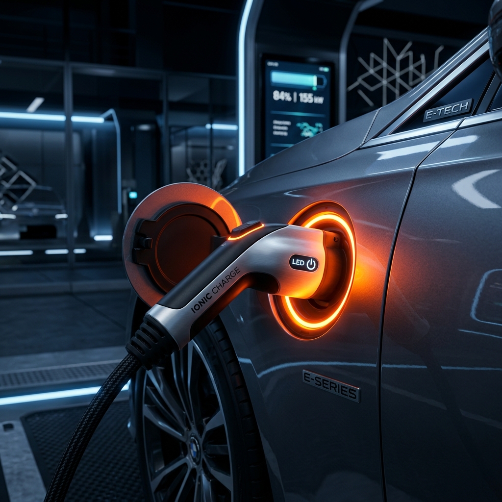 Carro elétrico recarregando